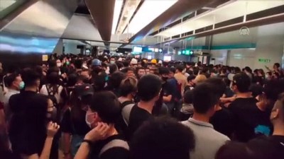 metro duragi - Protestolar devam ediyor - HONG KONG Videosu