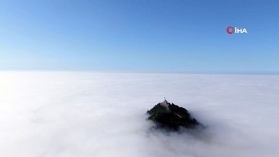 gunesli -  Sis içindeki Kıble Dağı Cami’nden masalsı görüntüler  Videosu