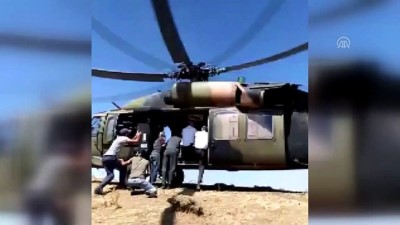 Siirt'te kayalıklardan düşen çoban, helikopterle kurtarıldı - SİİRT