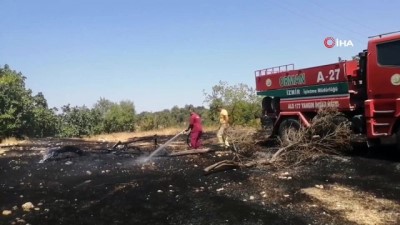  Aliağa'daki yangının ormanlık alana sıçramaması için büyük mücadele