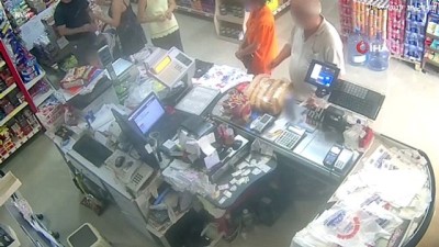  Markete giren küçük kızı taciz eden şahıs kamerada... Jandarma tarafından gözaltına alınan adam tutuklandı