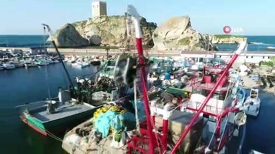  Balıkçıların av yasağı hazırlıkları havadan görüntülendi 