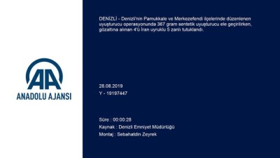 Denizli'de uyuşturucu operasyonu 