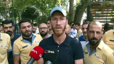  İşten çıkarılan İSPARK çalışanları İBB önünde basın açıklaması yaptı 