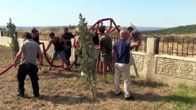 Orman yangınına karadan ve havadan müdahale ediliyor - ÇANAKKALE