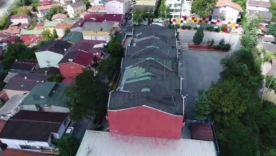  Sarıyer’de deprem riski nedeniyle kapatılan okul havadan görüntülendi 