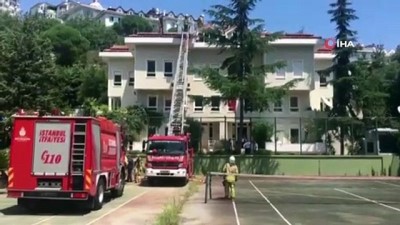  Beşiktaş’ta bulunan Fas Konsolosluğunun çatısında yangın çıktı 