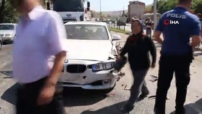 karahisar -  Freni patlayan tır, 6 otomobile çarparak böyle devrildi  Videosu