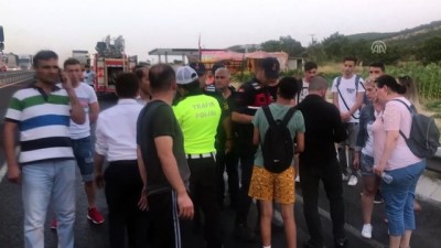 yolcu otobusu - Seyir halindeki yolcu otobüsü yandı (2) - MANİSA Videosu