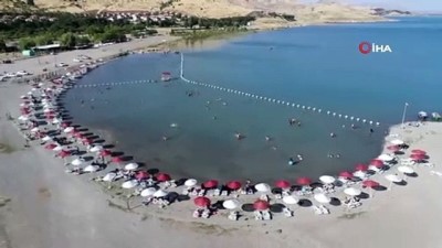 uzunlu -  Doğunun gizli denizi Hazar'da hafta sonu yoğunluğu havadan görüntülendi  Videosu