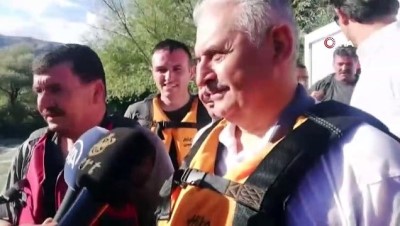  Son Başbakan Binali Yıldırım, Erzincan’da rafting yaptı 