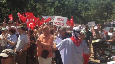 Kaz Dağları'nda binlerce kişi maden arama çalışmalarını ve doğa katliamını protesto etti