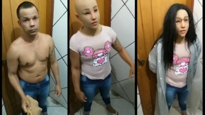 kadin kiligi - Video | Brezilya: Kadın kılığında kaçma girişimi gardiyanlara takıldı Videosu