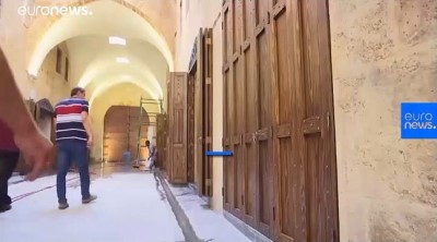 Video | Harabeye dönen Halep Kapalı Çarşı'da restorasyon çalışmaları