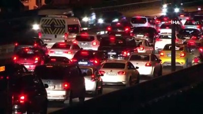 d100 karayolu -  Bayram trafiği yoğunluğu akşam saatlerinde de sürüyor Videosu