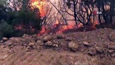 orman yangini -  Yenişehir’deki orman yangını drone ile böyle görüntülendi Videosu