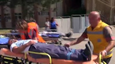 radyasyon - Hastanede deprem ve KBRN tatbikatı - SİVAS Videosu