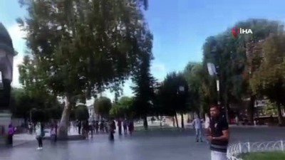 salacak -  İstanbul polisinden tarihi Sultanahmet Meydanı’nda turistlere drone ile anons  Videosu