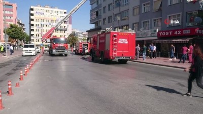  Konya'da apartmanda baca yangını büyümeden söndürüldü 