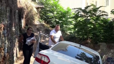 Otomobil sürücüsü merdivenleri yol sandı - TEKİRDAĞ 