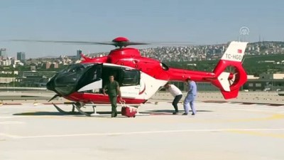 Ankara Şehir Hastanesine ambulans helikopterle ilk organ transferi