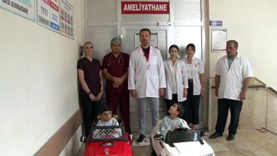 hastane yonetimi - Çocuklar ameliyata akülü arabayla giriyor - ŞANLIURFA Videosu