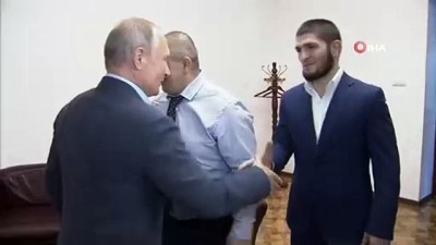 boks - Putin, Müslüman dövüşçü Nurmagomedov ile bir araya geldi Videosu