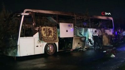 yolcu otobusu -  İzmir’de yolcu otobüsü alev alev yandı  Videosu