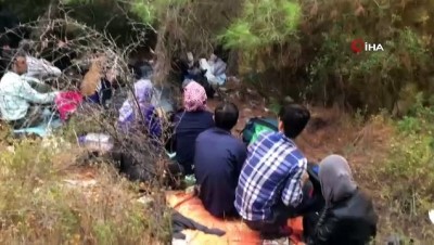 gocmen kacakciligi - Ormanlık alanda saklanırken yakalandılar Videosu