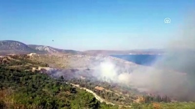 makilik alan - Urla'da makilik alanda yangın - İZMİR Videosu