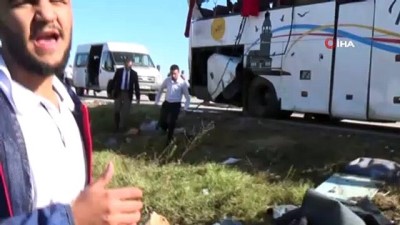 otobus kazasi -  Kaza anında otobüsün içinde olan Samet Çağrı dehşet anlarını anlattı  Videosu
