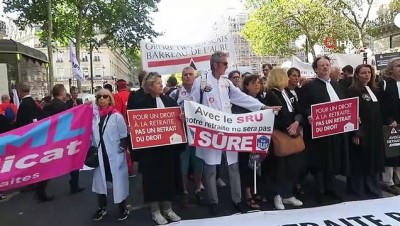 hava ulasimi -  - Paris'te emeklilik reformuna karşı yürüyüş Videosu