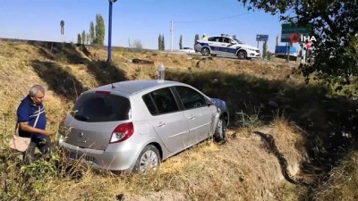  Aksaray’da otomobil şarampole düştü: 1 yaralı