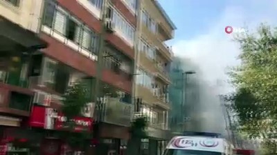  Kağıthane'de 6 katlı bina alev alev yandı 