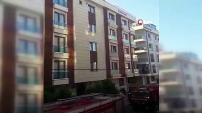  Sancaktepe'de 5 katlı apartmanda yangın paniği 