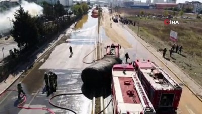 yakit tanki -  Tuzla'da patlayan yakıt tankı ve oluşturduğu hasar havadan görüntülendi  Videosu