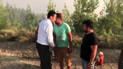  Kaş'taki orman yangını kontrol altına alınmaya çalışılıyor