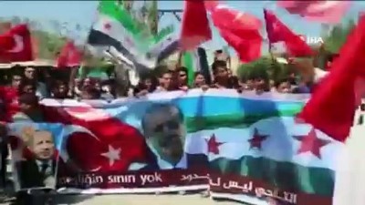  - Suriyelilerden Afrin'de Türkiye'ye Teşekkür Gösterisi 