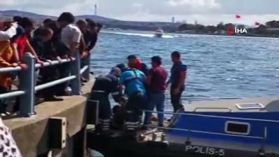 sahil guvenlik -  Galata Köprüsü'nde intihar girişimi  Videosu