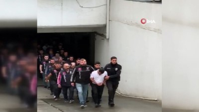  Fatih’te adliyeye sevk edilen suç örgütü üyelerinden 14’ü tutuklandı