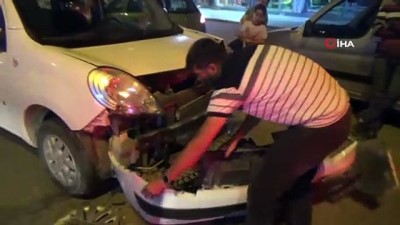 polis onlemi -  Kırmızı ışıkta zincirleme kaza: 1 yaralı Videosu
