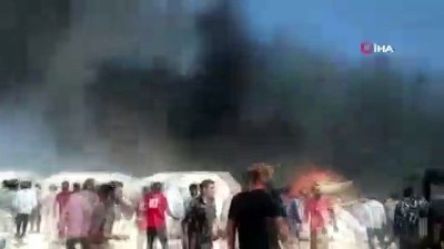 multeci kampi -  - Azez’deki Mülteci Kampında Dev Yangın: 4 Yaralı  Videosu
