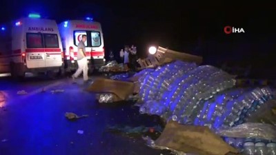 hamile kadin -  Başkent’te yolcu otobüsü, devrilen TIR’a çarptı: 1 yaralı  Videosu