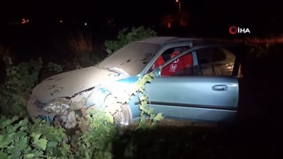 uzum bagi -  Gaziantep’te otomobil üzüm bağına girdi: 1 yaralı  Videosu
