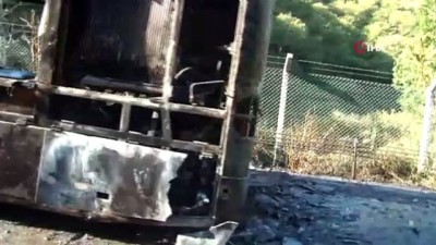  Beykoz’da İETT otobüsünün alev alev yandığı anlar kamerada 
