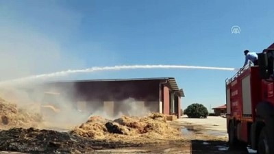 Elazığ'da 70 ton saman yandı 