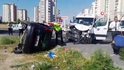 isci servisi -  Kayseri'de işçi servisi kaza yaptı:Çok sayıda yaralı var  Videosu