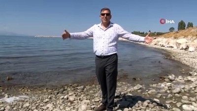 kuresel iklim degisikligi -  Van Gölü’nde su seviye farkı düşüyor  Videosu