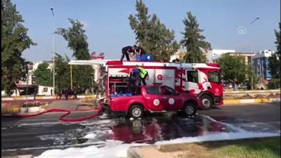 itfaiye eri - Antalya'da LPG tankerinde yangın (3)  Videosu