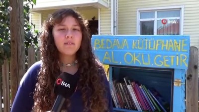 kutuphane -  Lise öğrencisi evinin önüne kurduğu kütüphaneyle kitaplarını paylaşıyor Videosu